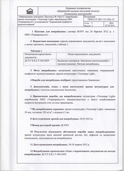 Визначення коефіцієнту звукопоглинання